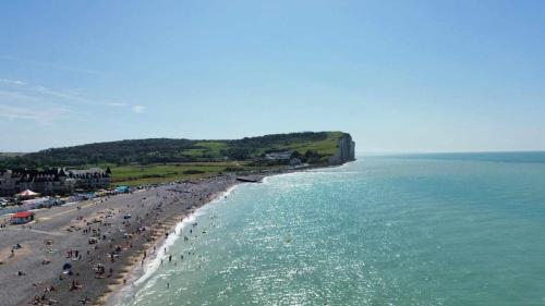 Point de vue aérien de la plage de Criel-sur-Mer