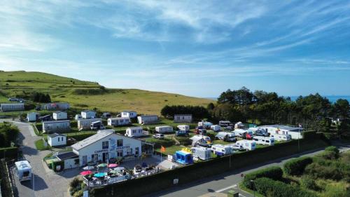 Photo aérienne du devant du camping